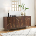 Buffet en bois de 63 pouces avec rangement