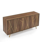Buffet en bois de 63 pouces avec rangement