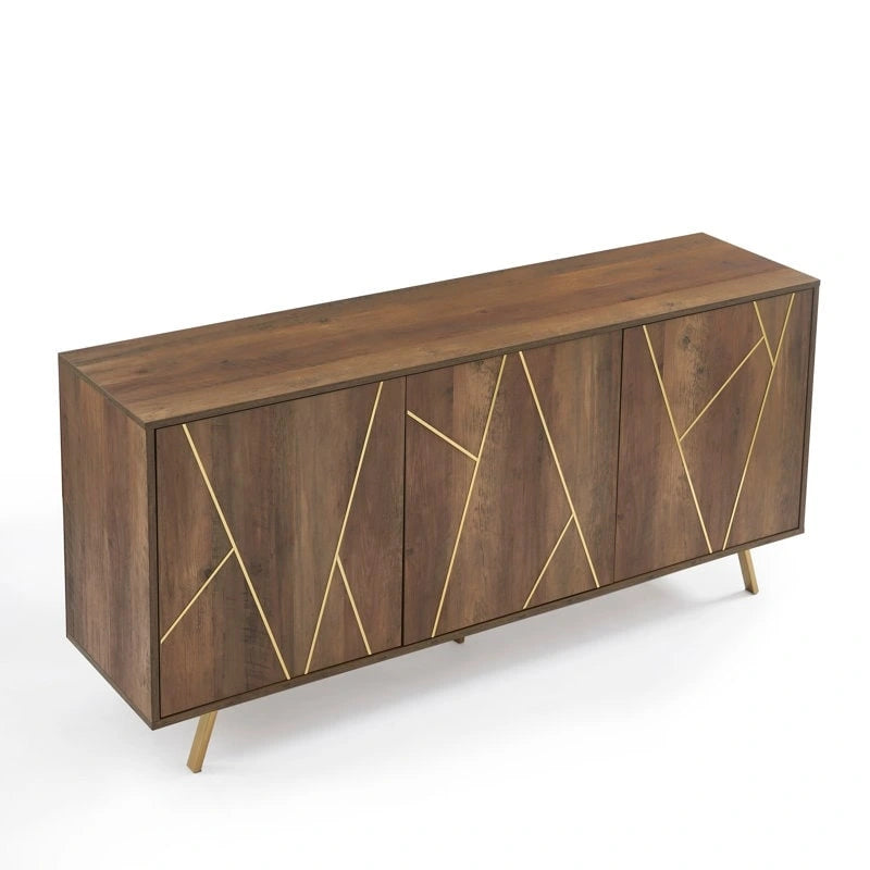 Buffet en bois de 63 pouces avec rangement
