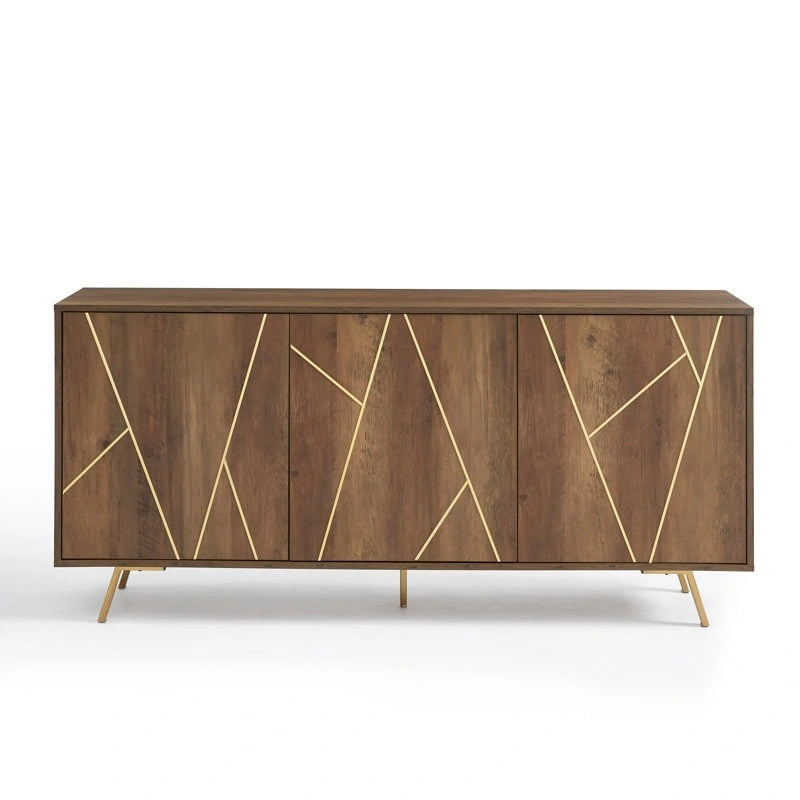 Buffet en bois de 63 pouces avec rangement