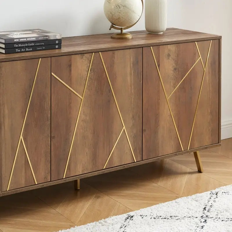 Buffet en bois de 63 pouces avec rangement