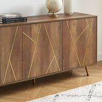 Buffet en bois de 63 pouces avec rangement