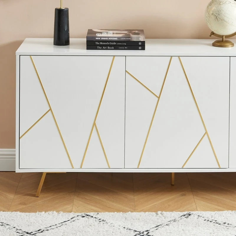 Buffet en bois de 63 pouces avec rangement