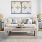 Table basse rectangulaire avec étagère inférieure