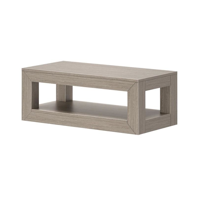 Table basse rectangulaire avec étagère inférieure