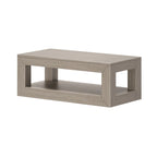 Table basse rectangulaire avec étagère inférieure