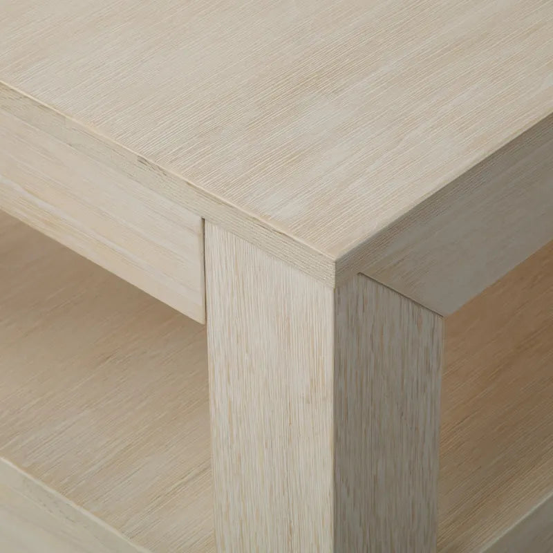 Table basse rectangulaire avec étagère inférieure