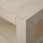 Table basse rectangulaire avec étagère inférieure