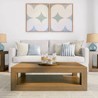 Table basse rectangulaire avec étagère inférieure