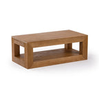 Table basse rectangulaire avec étagère inférieure