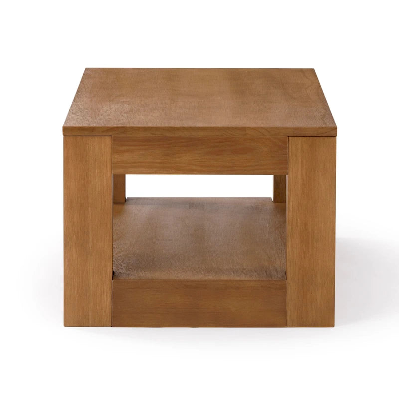 Table basse rectangulaire avec étagère inférieure
