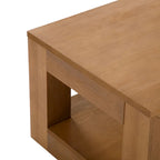Table basse rectangulaire avec étagère inférieure