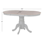 Table de salle à manger en bois massif de style ferme avec rallonge