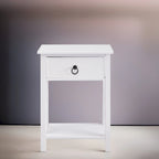 Table de chevet en bois avec tiroir et étagère ouverte