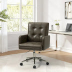 Chaise de bureau capitonnée à hauteur réglable avec 5 roulettes