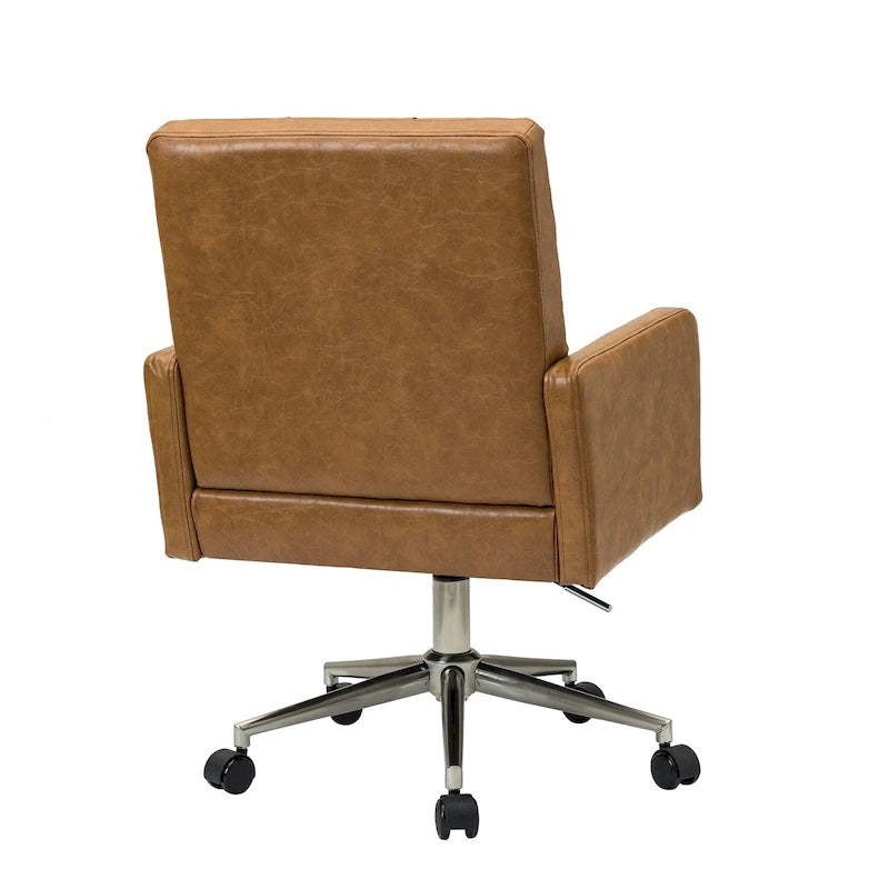 Chaise de bureau capitonnée à hauteur réglable avec 5 roulettes