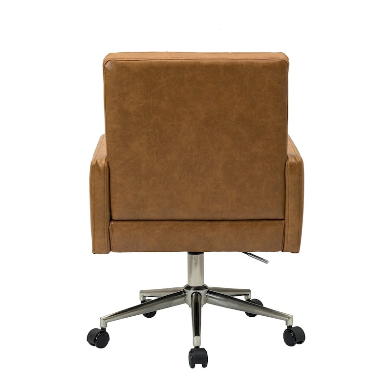 Chaise de bureau capitonnée à hauteur réglable avec 5 roulettes