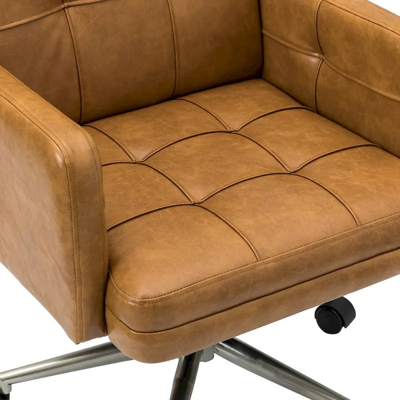 Chaise de bureau capitonnée à hauteur réglable avec 5 roulettes