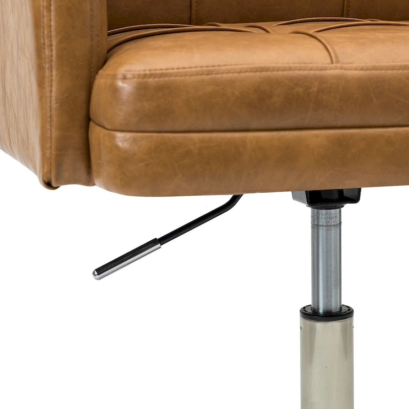 Chaise de bureau capitonnée à hauteur réglable avec 5 roulettes