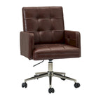 Chaise de bureau capitonnée à hauteur réglable avec 5 roulettes