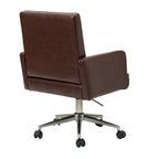 Chaise de bureau capitonnée à hauteur réglable avec 5 roulettes