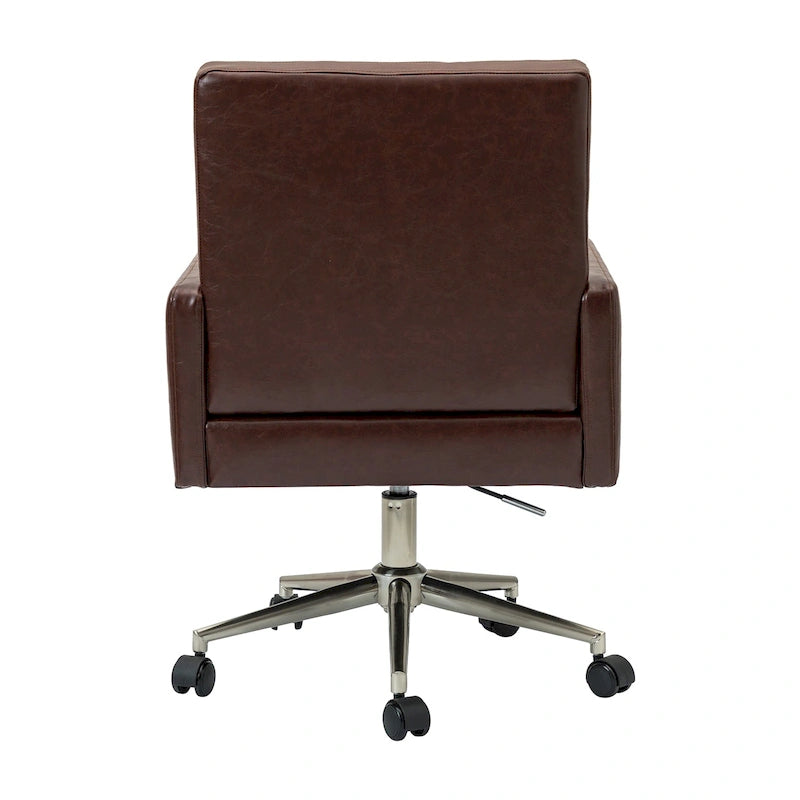 Chaise de bureau capitonnée à hauteur réglable avec 5 roulettes