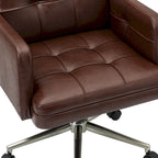 Chaise de bureau capitonnée à hauteur réglable avec 5 roulettes