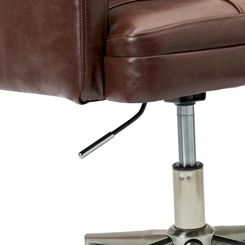 Chaise de bureau capitonnée à hauteur réglable avec 5 roulettes