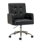 Chaise de bureau capitonnée à hauteur réglable avec 5 roulettes