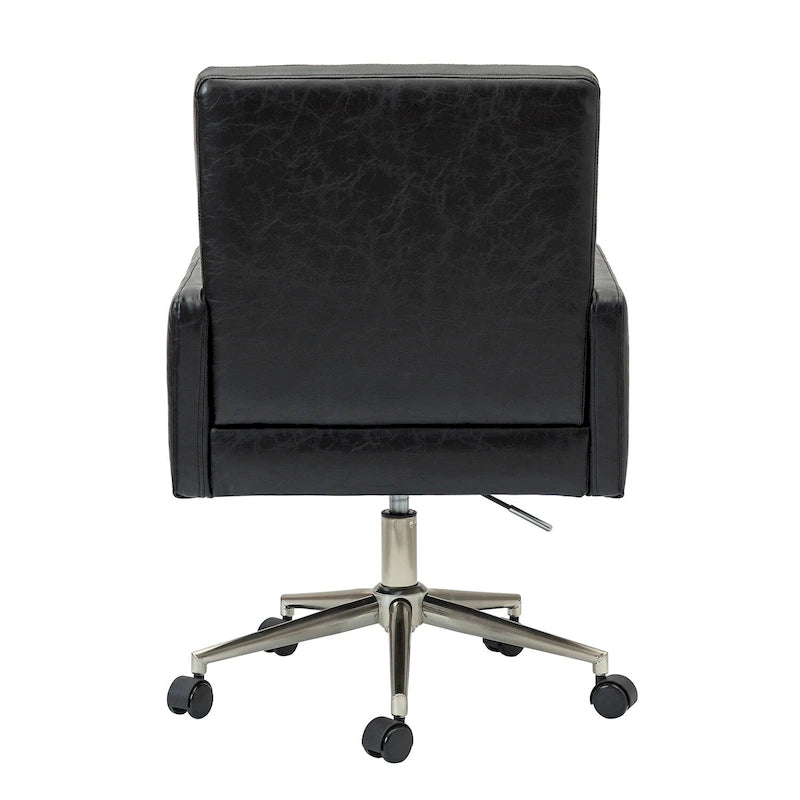 Chaise de bureau capitonnée à hauteur réglable avec 5 roulettes