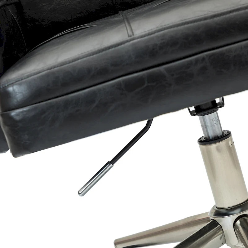 Chaise de bureau capitonnée à hauteur réglable avec 5 roulettes