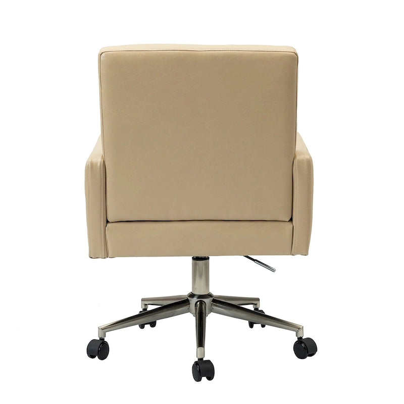 Chaise de bureau capitonnée à hauteur réglable avec 5 roulettes