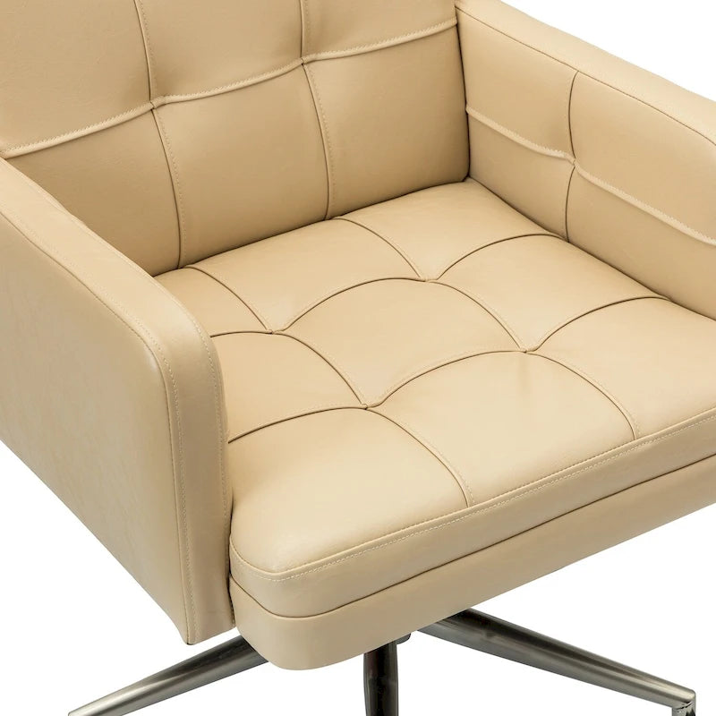 Chaise de bureau capitonnée à hauteur réglable avec 5 roulettes