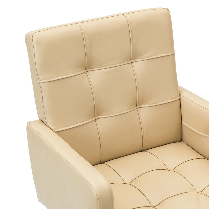 Chaise de bureau capitonnée à hauteur réglable avec 5 roulettes