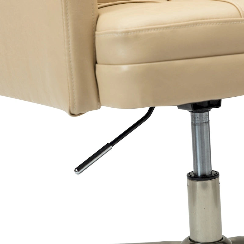 Chaise de bureau capitonnée à hauteur réglable avec 5 roulettes