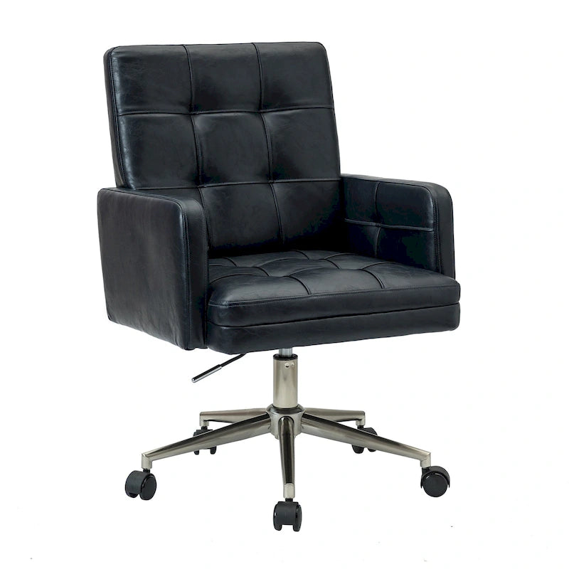 Chaise de bureau capitonnée à hauteur réglable avec 5 roulettes