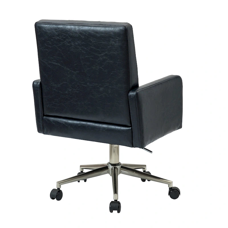 Chaise de bureau capitonnée à hauteur réglable avec 5 roulettes