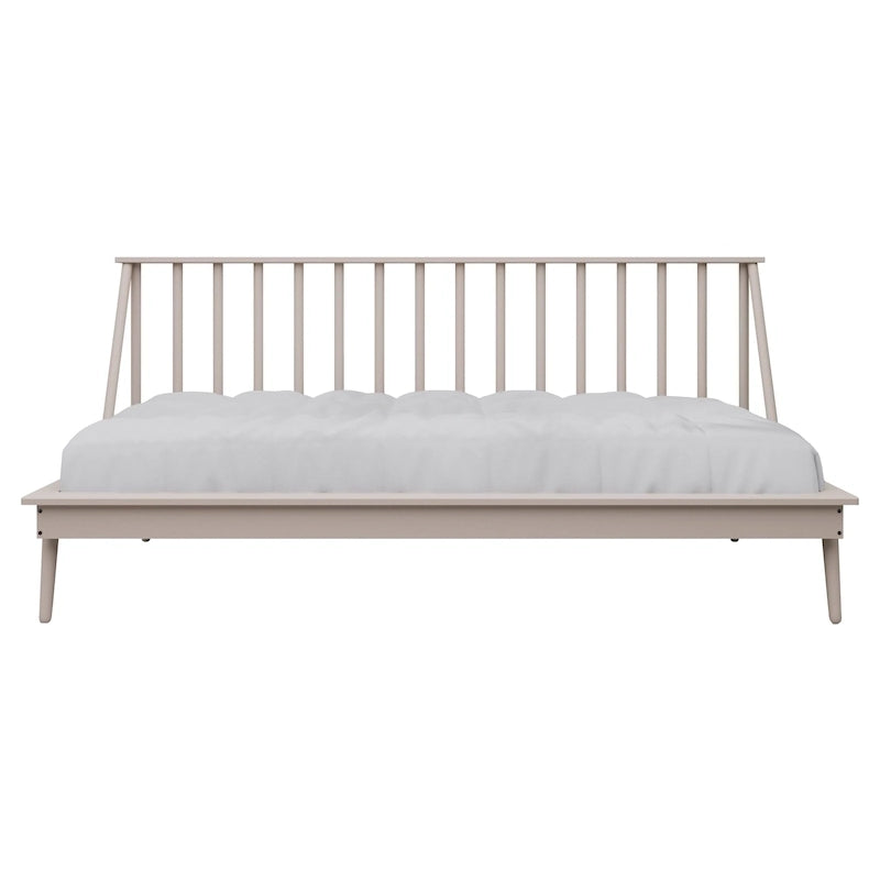 Lit de repos double en bois vintage