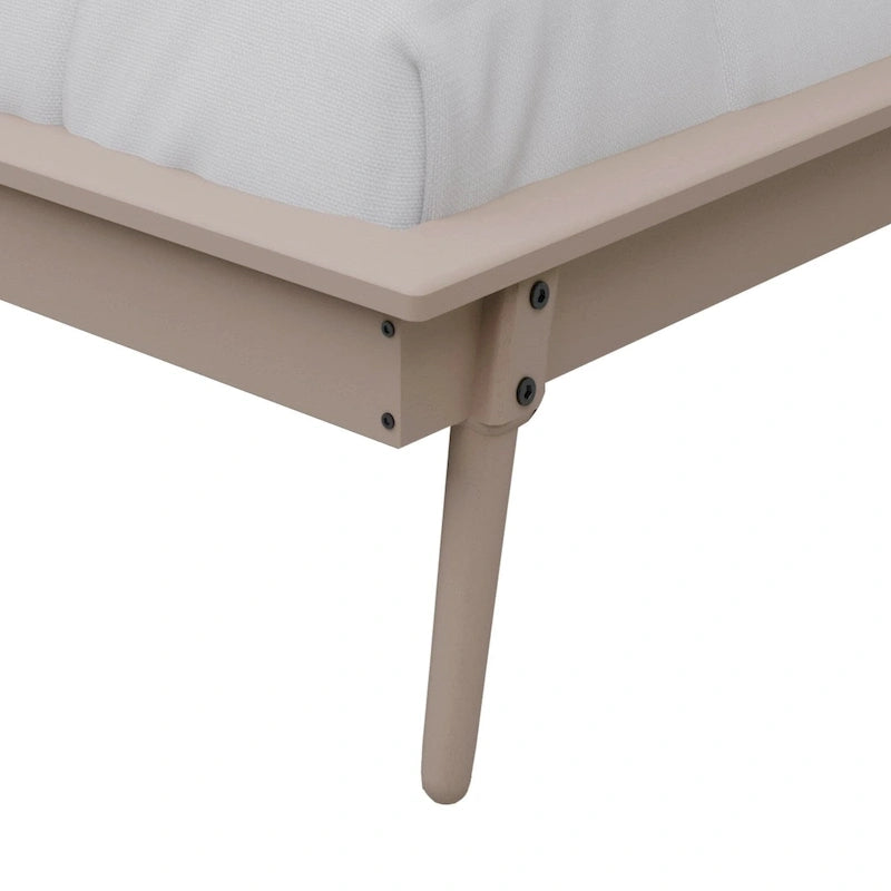 Lit de repos double en bois vintage