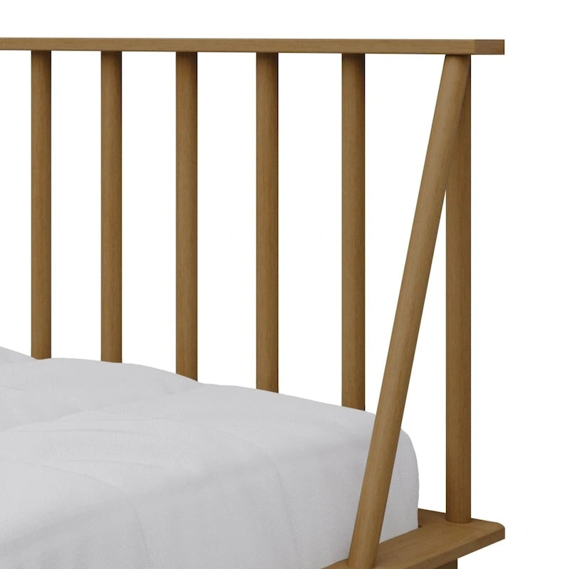 Lit de repos double en bois vintage