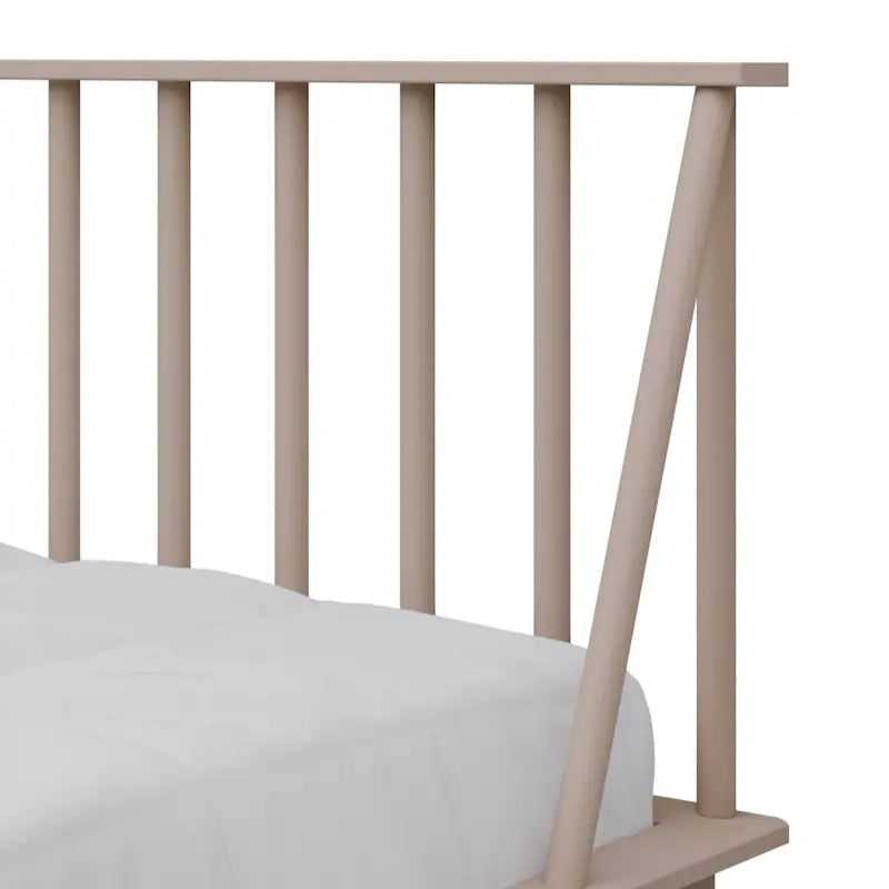 Lit de repos double en bois vintage