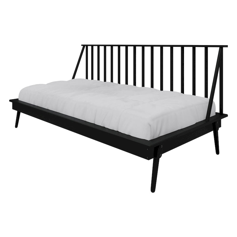 Lit de repos double en bois vintage