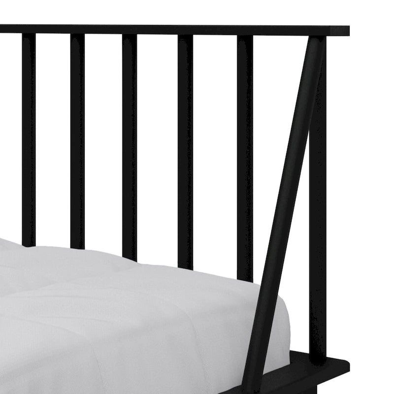 Lit de repos double en bois vintage