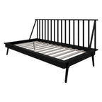 Lit de repos double en bois vintage