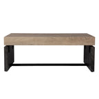 Table basse bicolore avec plateau en placage de bois