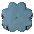 Pouf en velours à franges en forme de fleur