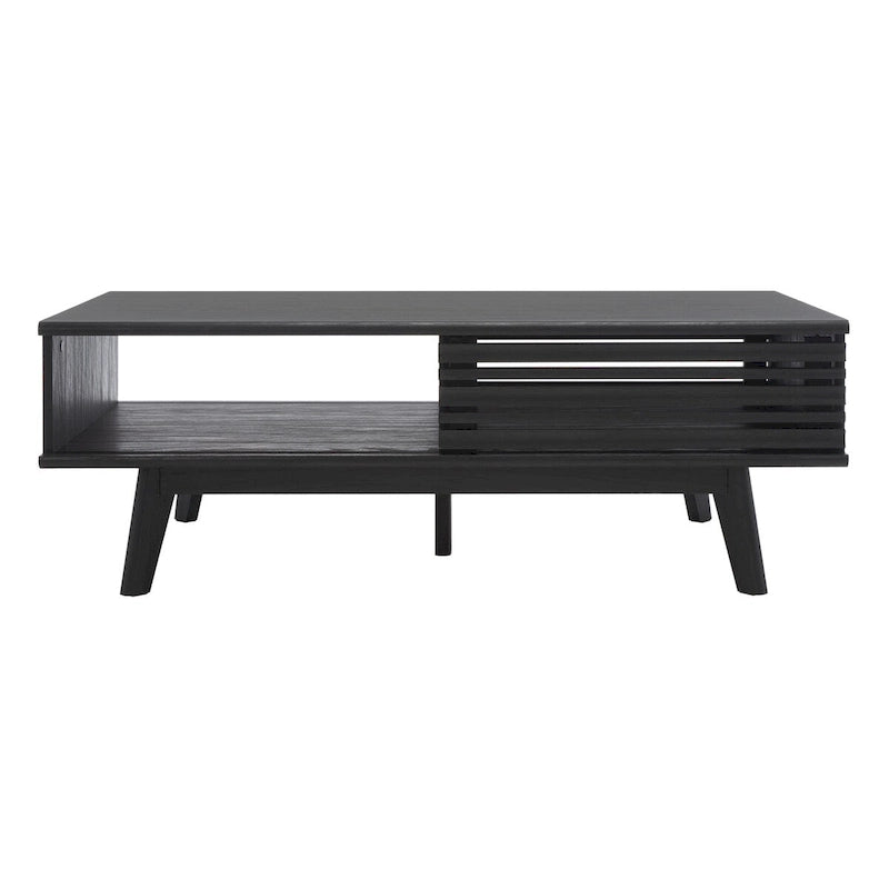 Table basse Mid-Century avec étagère de rangement - 117 cm (L) x 58 cm (P) x 41 cm (H)