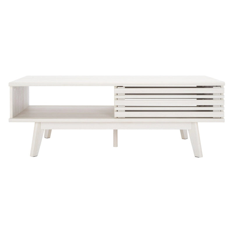 Table basse Mid-Century avec étagère de rangement - 117 cm (L) x 58 cm (P) x 41 cm (H)