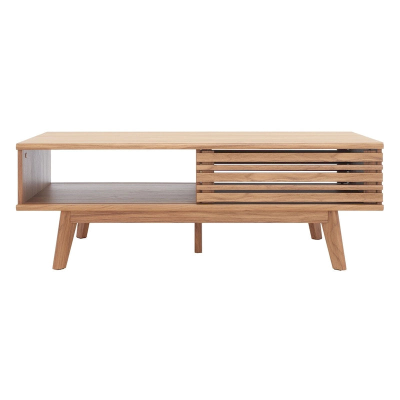 Table basse Mid-Century avec étagère de rangement - 117 cm (L) x 58 cm (P) x 41 cm (H)