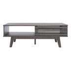 Table basse Mid-Century avec étagère de rangement - 117 cm (L) x 58 cm (P) x 41 cm (H)
